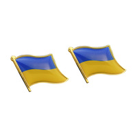 60 pièces drapeau personnalisé, épingles à revers en émail doux et dur, Badge de boutons Ukraine, patchs de broderie, Badge à revers, dôme en époxy