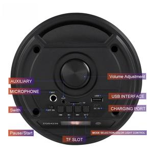 ลำโพงซับวูฟเฟอร์แบบพกพาขนาด 12 นิ้ว สำหรับงานดีเจ เสียงดัง เหมาะสำหรับงานปาร์ตี้ในสวน คอนเสิร์ตกลางแจ้งขนาดใหญ่ พร้อมไฟ RGB LED และล้อลากแบบ USB - Product Image 5