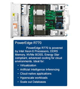 Servidor en Rack Poweredge R770 2U para Virtualización, Nube Híbrida, Gestión Inteligente, Computación de Alta Densidad, Doble Xeon R770 - Product Image 3