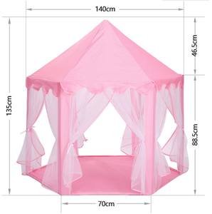 Tente <span class=keywords><strong>de</strong></span> jeu portable pliable pour enfants, château <span class=keywords><strong>de</strong></span> princesse, design <span class=keywords><strong>de</strong></span> rideau en maille rose adorable 2023 - Product Image 5
