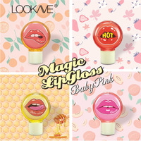LOOKAVE 4 Couleurs Mignonnes Brillant à Lèvres Maquillage Beauté Lèvres Hydratant Magique Gloss