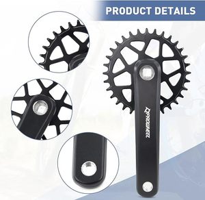 Pédalier de vélo de montagne pour <span class=keywords><strong>VTT</strong></span>, compatible avec les roues libres à 6/7/8/9/10 vitesses - Product Image 2