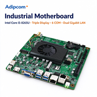 Motherboard OEM Baru dengan Intel I5-8265U Generasi ke-8 Thin-ITX Mainboard 2LAN 6USB Triple Display DDR4 64GB untuk PC Industri