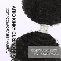 Originea Cheveux Naturels Kinky Hair Micro Twist Cheveux Humains Doux Afro Kinky en Vrac pour Tressage au Crochet 50 Grammes