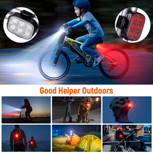 Rear Bicycle Light Set <b>USB</b>-<b>C</b> Rechargeable LED Bike Headlight & Tail Light IP65 Cycling Bike - Product Image 3