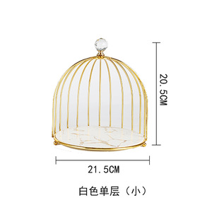 Creative Birdcage Voedsel <span class=keywords><strong>Display</strong></span> Keramische Drie Layer <span class=keywords><strong>Dessert</strong></span> Lade Double Layer Cake Afternoon Tea Hart <span class=keywords><strong>Rack</strong></span> - Product Image 5