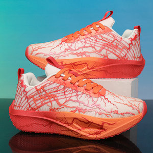 <span class=keywords><strong>Scarpe</strong></span> da Corsa Professionali da Uomo con Grafica Lightning, Sneakers da Gara Traspiranti in Mesh Leggero con Suola Morbida in Schiuma per Jogging - Product Image 4
