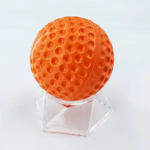 9 Inch PU Glossy Red Baseball Ball For Adult Training