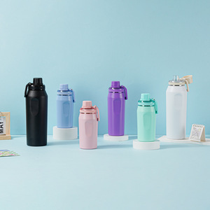 450ml 600ml 800ml 1000ml <b>Sport</b> Water <b>Bottle</b> With Transparent Lid 304 Stainless Steel Portable Vacuum Flask Custom Logo - Product Image 3