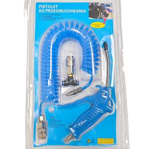 <b>Air</b> Blow Gun Kit <b>Air</b> <b>Duster</b> Cleaning Nozzle Blow Spray Tool Kit with 5 Meter Long Coil PU <b>Air</b> Hose 5*8mm - Product Image 1