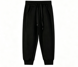 Pantalones Deportivos de Felpa Suave Huamian de 290g para Niños, Mezcla de Algodón, Corte Regular, con Bolsillos, para Niños y Niñas, Tallas 100-150, 2 Colores - Product Image 3
