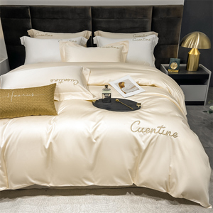 Sang Trọng 100% Cotton Duvet Bìa Bộ Đồ Giường Đặt Nhà Máy Jacquard Vua Kích Thước Hiện Đại <span class=keywords><strong>Comforter</strong></span> 200TC Tất Cả Các Mùa Phai Chống Nhà Khách Sạn - Product Image 2