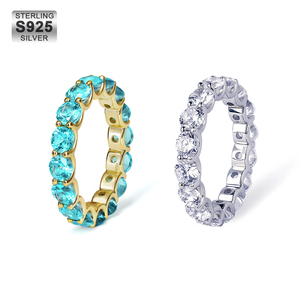 Real S925 plata CZ chapado en oro <span class=keywords><strong>anillo</strong></span> de sello joyería piedra preciosa niñas mujeres Zirconia 925 <span class=keywords><strong>anillo</strong></span> de plata esterlina para Mujeres Hombres - Product Image 1