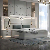 Juego de Muebles de Dormitorio de Lujo Completo Turco al por Mayor, Almacenamiento para el Hogar, Cama Doble, Estructura de Madera, Tamaño King, Juego de Muebles de Dormitorio Modernos