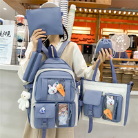 Sac à dos classique imperméable pour adolescents du lycée, sac à livres personnalisé, sac à dos pour enfants, sacs d'école pour enfants, ensemble 5 en 1