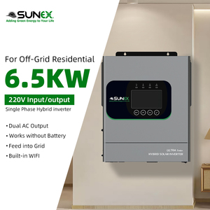 Hybride solaire 48V/220V avec WIFI intégré, 6,5 kVA, 6,5 kW, hors réseau/sur réseau, avec contrôleur MPPT SUX-Ultra 6,5 kW intégré 120 - Product Image 1