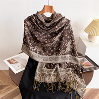 Écharpe en fausse fourrure cachemire pour femme, douce et chaude, avec franges, grand châle d'hiver pour femme, écharpe cachemire d'hiver OEM/ODM