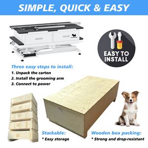 PTESPROOFING Hot Sale Elektrisches Heben Großer Hunde pflege tisch USB-Steckdosen schubladen für Katzen und Hunde für <span class=keywords><strong>Pet</strong></span> Salon Shops - Product Image 5