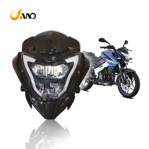 Kit De Faros LED Delanteros Para Moto Bajaj Pulsar 200NS - Certificado DOT, Color Negro, Fácil Instalación