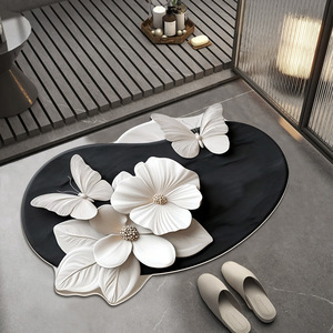 מחצלות אמבט ללא החלקה עבור חדר אמבטיה הבית עיצוב מקורי מחיר פרפר רצפה מחצלת סופר רחצה - Product Image 1