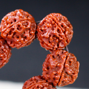 Bodhi Seed <b>Bracelet</b> 2.0 Five Petal Machine Brushed <b>Red</b> Flesh Coarse Veins Religious Ceremony Jewelry Unisex Collectible - Product Image 3