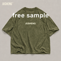 Individuell Bedruckte Unisex T-Shirts Großhandel 220gsm Boxy Schwergewicht T-Shirt Übergroße Streetwear Acid Washed T-Shirts Einfarbige T-Shirts