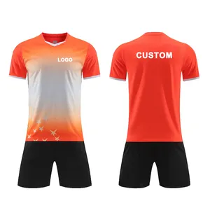 Personalizado seu logotipo qualidade da Tailândia original de fábrica kit uniforme de futebol conjunto completo 2024 hot clubs qualidade masculino desgaste de futebol