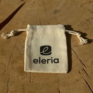 Lot de pochettes à motifs d'usine avec LOGO personnalisé en coton biologique certifié GOTS, autocollants artisanaux durables et biodégradables pour le rangement - Product Image 1