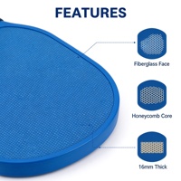 Ensemble de raquettes de pickleball en fibre de verre, directement de l'usine, 2 raquettes, 4 balles, 1 sac de transport, pour terrain extérieur, fabricant en gros