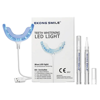 Accélérateur de blanchiment des dents Lumière LED bleue 16x Plateau buccal pour blanchiment des dents Lumière améliorant le blanchiment des dents Plateaux connectés à l'iPhone USB
