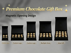 EBB Eco-Friendly Reusable Custom Printed Rigid <b>Magnetic</b> <b>Box</b> for Premium Chocolate Truffle Gift Packaging - Product Image 1