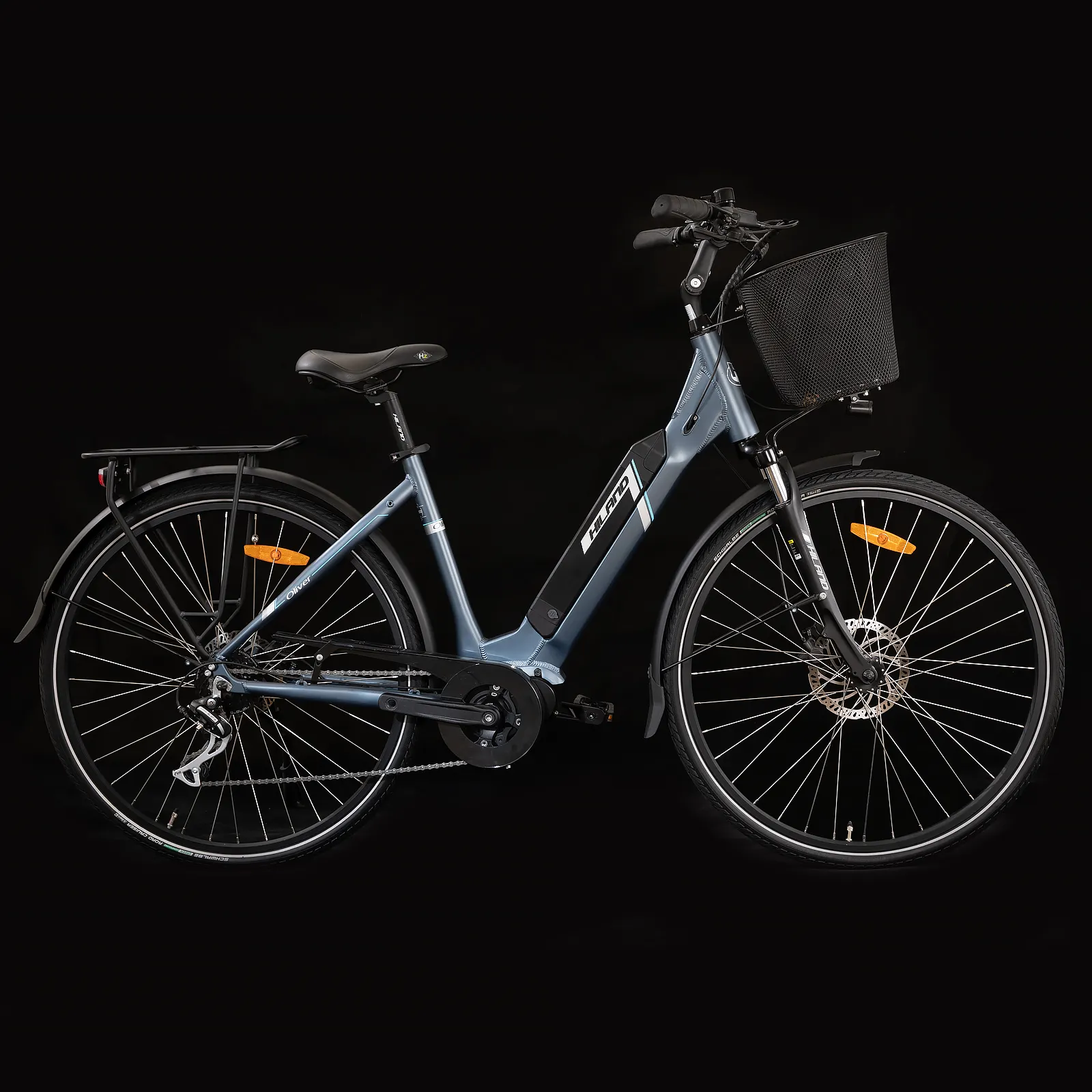 JOYKIE bicicleta eléctrica fabricante 250w 8 velocidad de freno de disco hidráulico de trekking de bicicleta eléctrica con la cesta