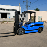 Chariot élévateur électrique à fourche de 1070 mm, batterie 60V/210Ah, pneus pleins, mât à deux étages, équipement de manutention entièrement électrique