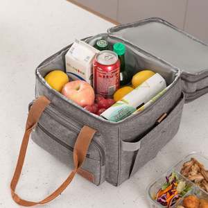 Nueva Bolsa Térmica de Gran Capacidad con Doble Capa Aislante y Cierre de Cremallera para Picnic al Aire Libre, de un Solo Hombro - Product Image 5