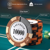 Jetons de Mahjong et de Poker Texas Haut de Gamme en Argile Épaisse Personnalisables avec Logo pour Salles de Jeu, Emballage en Boîte, Vente en Gros