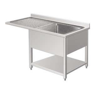 VICTORY Évier de cuisine à double cuve en acier inoxydable de haute qualité avec armoire Équipement de restauration essentiel pour hôtels et restaurants - Product Image 2