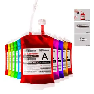 Personalizado Descartável 250ml 450ml 500ml De Bebida De Plástico do Dia Das Bruxas Bolsa Único Saco de Coleta de Sangue