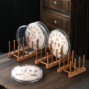 Wooden <b>tea</b> cake rack, solid wood <b>tea</b> tray display <b>stand</b>, dustproof storage box, multi-layer Pu'er <b>tea</b> storage rack - Product Image 2
