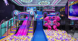 Équipement de terrain de jeu intérieur multi-niveaux - Tours, ponts et toboggans personnalisés - Product Image 6