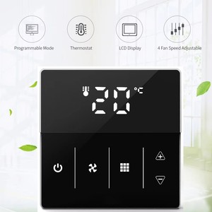 Tuya Thông Minh Wifi Lập Trình Hình Vuông Nhiệt Cho Hệ Thống HVAC Hai/Bốn Ống Cuộn Dây Quạt Làm Mát Điều Hòa Không Khí Trung Tâm - Product Image 2