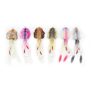 Calamar/<span class=keywords><strong>pulpo</strong></span> con anzuelos auxiliares, pesca en el mar, pvc suave, colorido, UV, 60g, fábrica <span class=keywords><strong>de</strong></span> China, venta al por mayor - Product Image 4