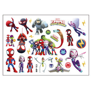 Nouveauté Autocollants de transfert d'eau <span class=keywords><strong>Spiderman</strong></span> et ses amis extraordinaires Petit Spider Autocollants de tatouage de dessin animé pour fête d'anniversaire - Product Image 5