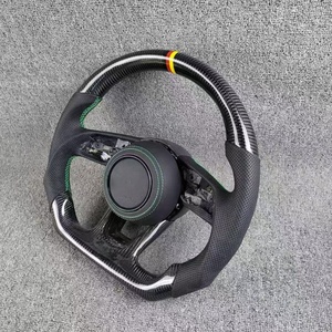 Volant RS personnalisé avec cuir pour <span class=keywords><strong>Audi</strong></span> RS3 8Y RS4 RS5 B9.5 RS6 C8 2021-<span class=keywords><strong>2024</strong></span> - Fibre de carbone - Product Image 4