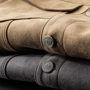 Veste en Daim Printemps Automne 2025 pour <span class=keywords><strong>Homme</strong></span>, Style Streetwear Tendance, Luxe Premium, <span class=keywords><strong>Vintage</strong></span> Décontracté et Cool - Product Image 3