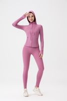 Ensemble de sport de qualité supérieure, idéal pour les amateurs de yoga, ensemble haute performance, veste tendance et durable