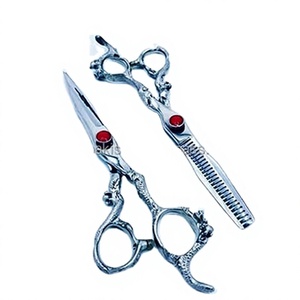 ASAP Ciseaux de coiffure professionnels de qualité durable 6 pouces pour droitiers 26 dents manche moyen en acier argenté - Product Image 3