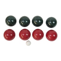 Ensemble de boules de pétanque en résine ZQURE de 90 mm avec 8 boules et sac de transport pour les jeux en plein air en toutes saisons