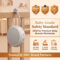 Machine à bruit blanc pour bébé, marque privée OEM, faible MOQ, vente en gros, machine à sons portative à clipser pour la nurserie et la poussette