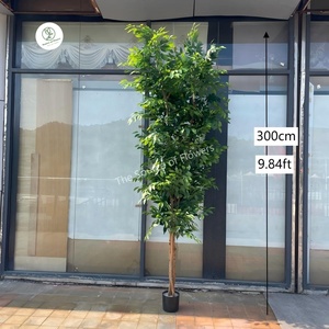Bonsaï artificiel en plastique <span class=keywords><strong>vert</strong></span>, tronc en bois artificiel <span class=keywords><strong>vert</strong></span>, plantes en pot pour la décoration de jardin intérieur, <span class=keywords><strong>arbre</strong></span> banyan - Product Image 4