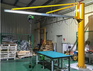Équipement <span class=keywords><strong>de</strong></span> levage à bas prix 90 degrés 180 degrés 360 degrés grue à flèche articulée sur pilier monté au sol - Product Image 2